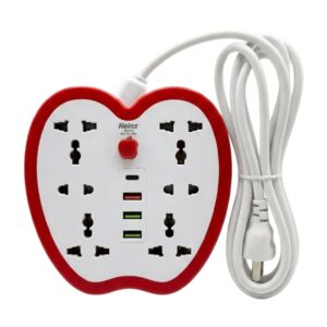 Zapatilla Manzana 4 tomas + 2 tomas + USB + TC Cable x 1.8M Con Interruptor