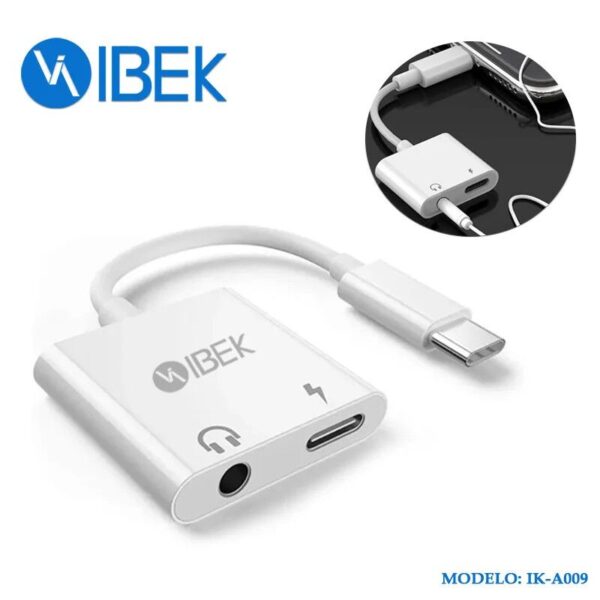 Adaptador Tipo-C a 3.5 mm + Tipo-C IBEK